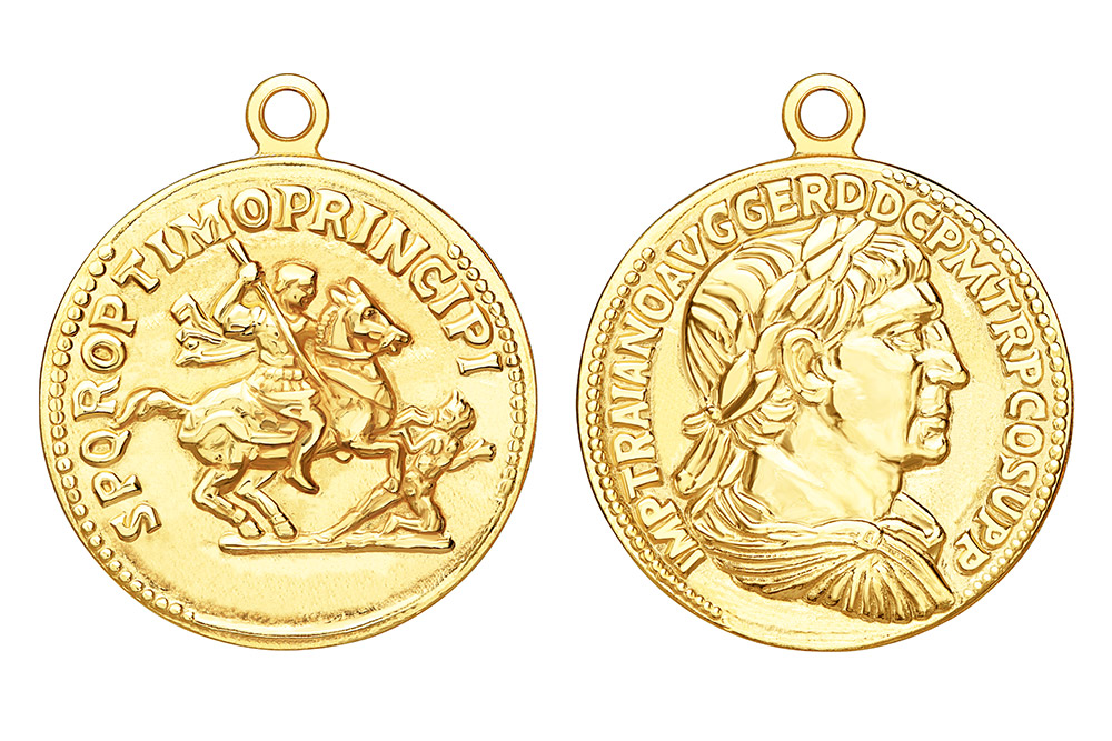 Silver 925 coin pendant charm