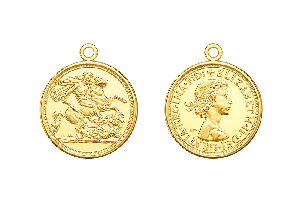 Silver 925 coin pendant charm