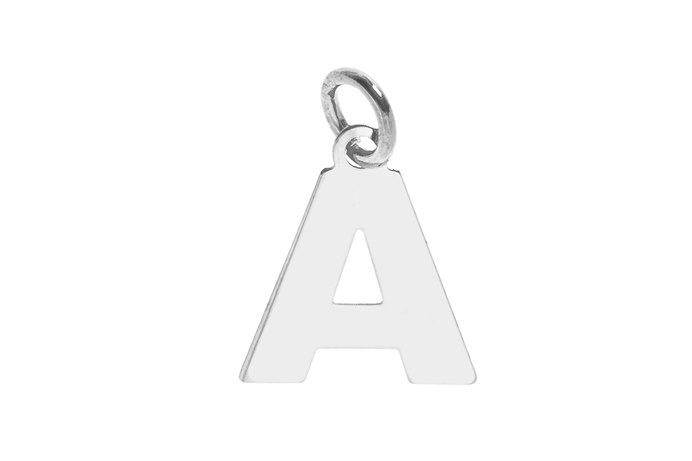 Sterling silver initial letter pendant