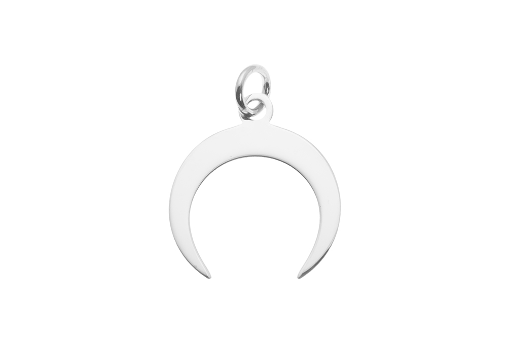 Colgante charm plata 925 cuerno 
