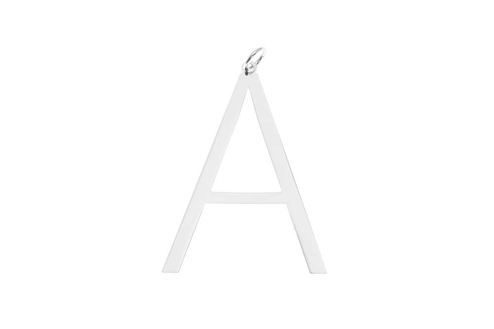 Silver 925 initial pendant