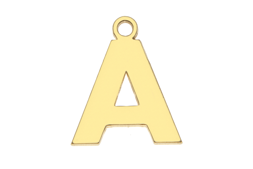 Colgante plata 925 letra con anilla soldada 