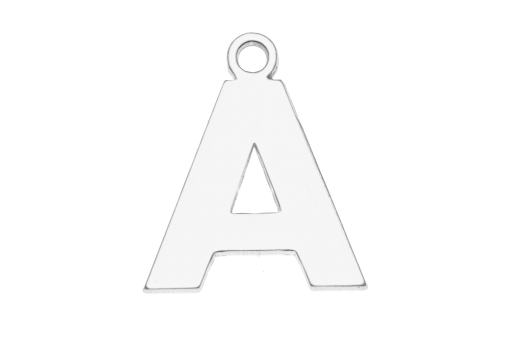 Colgante plata 925 letra con anilla soldada 