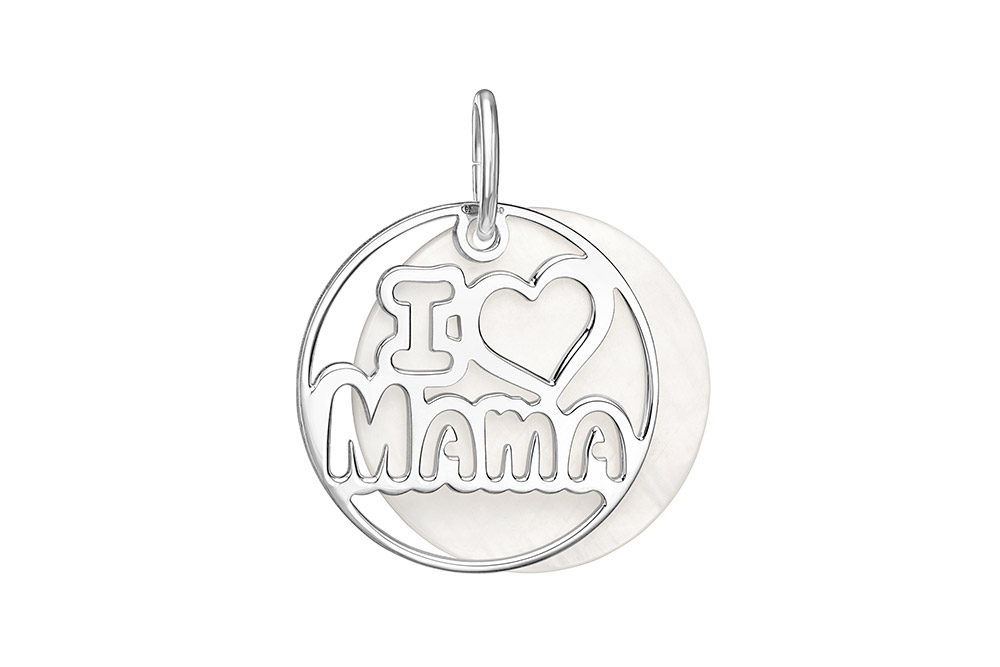 Colgante plata 925 i love mama 