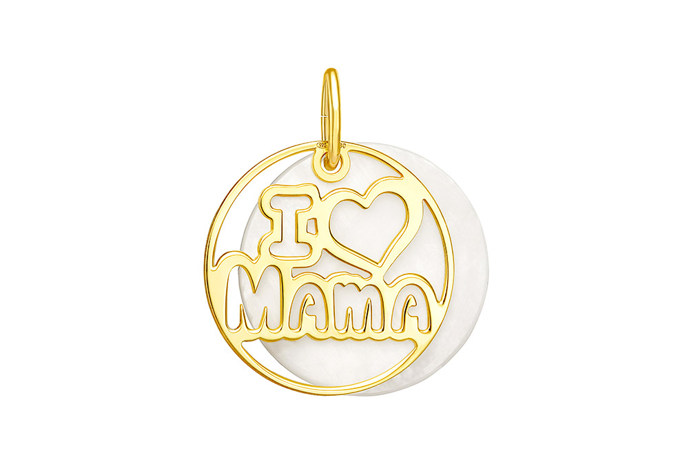 Colgante plata 925 i love mama 