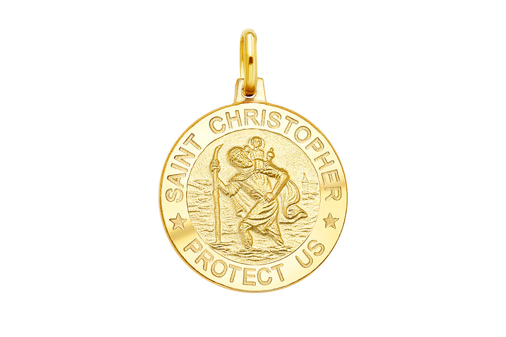 Colgante plata 925 medalla San Cristobal