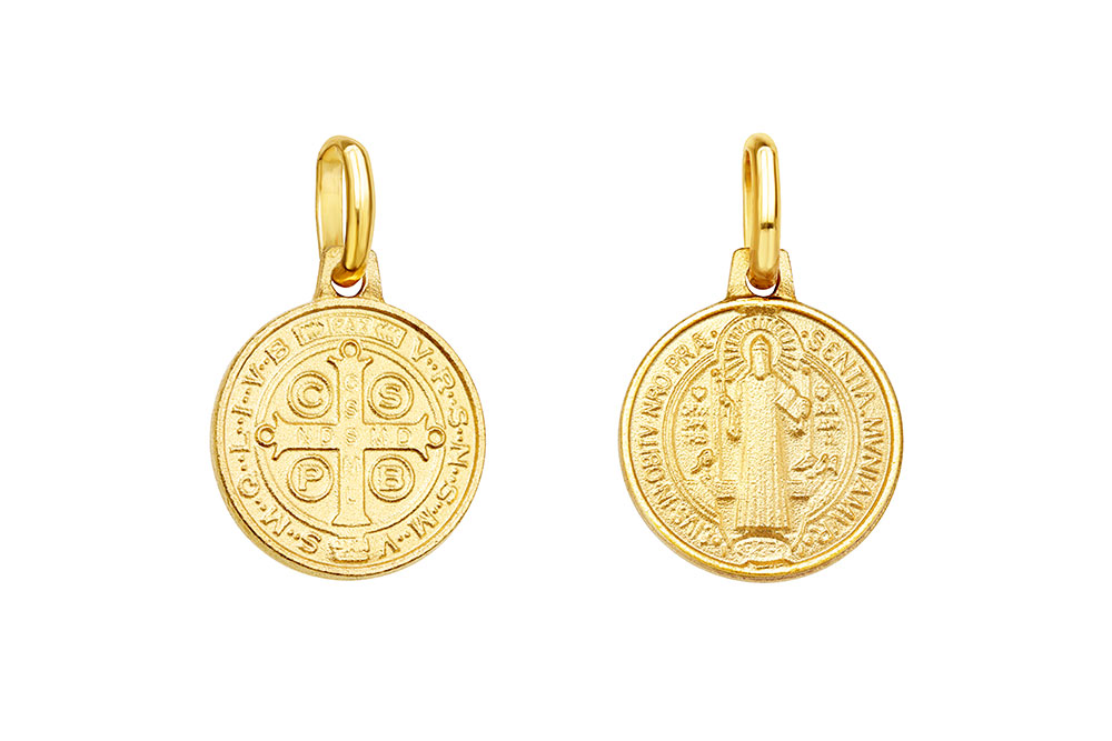 Colgante plata 925 medalla san benito