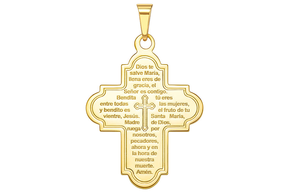 [1352725000DO] Silver 925 cross pendant (Gold plated)