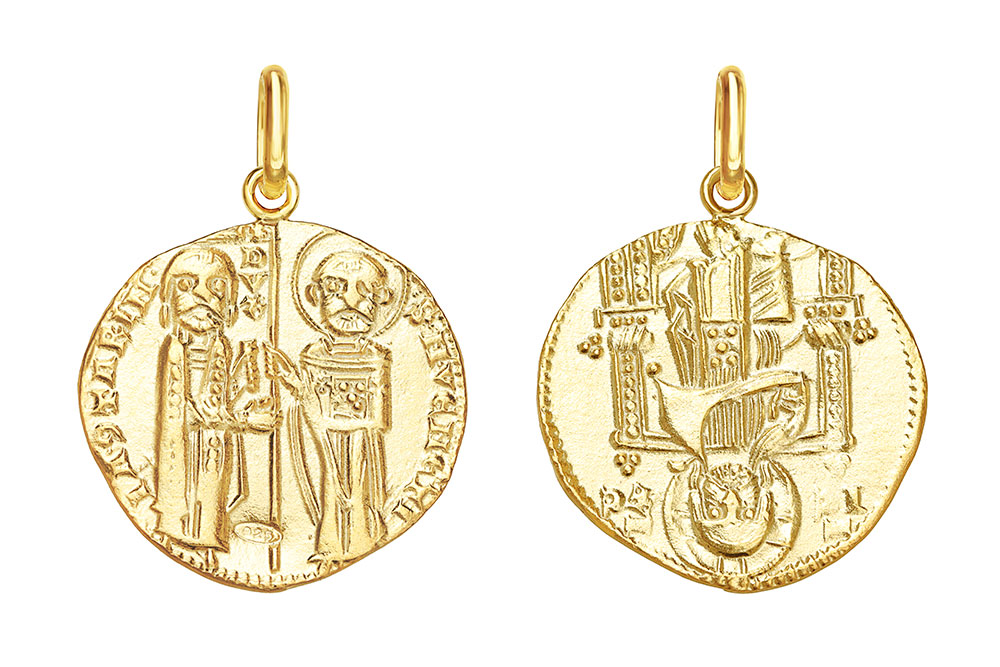 Silver 925 ancient coin pendant