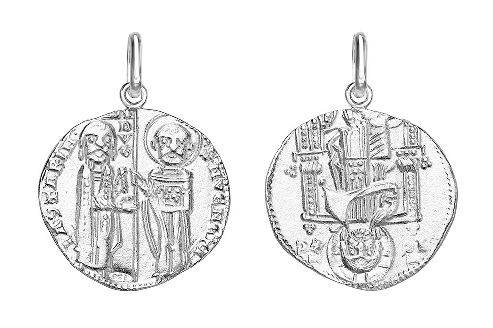 Silver 925 ancient coin pendant