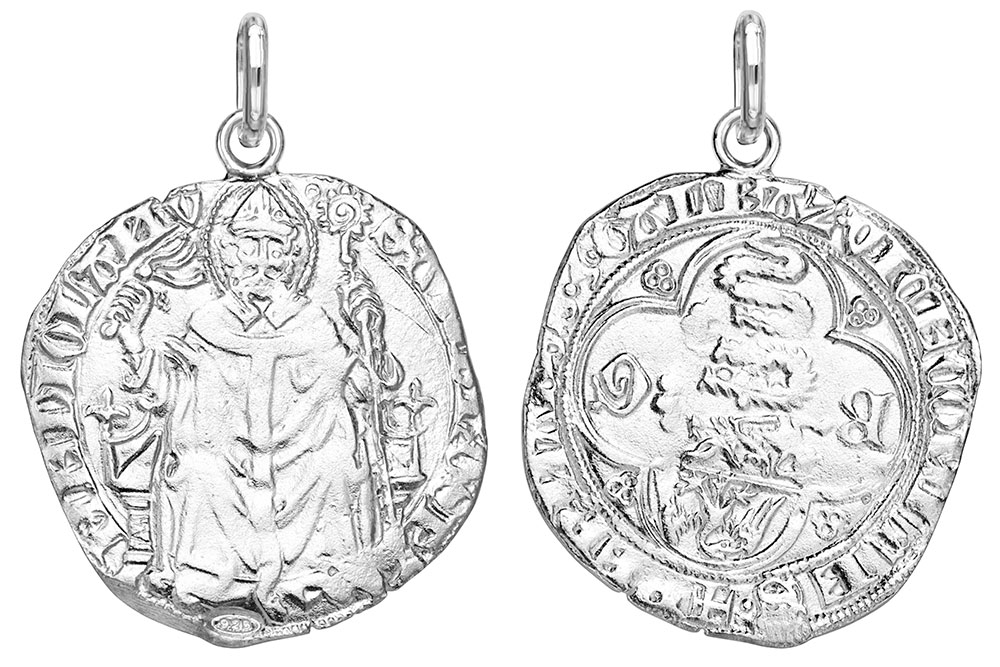 Silver 925 ancient coin pendant