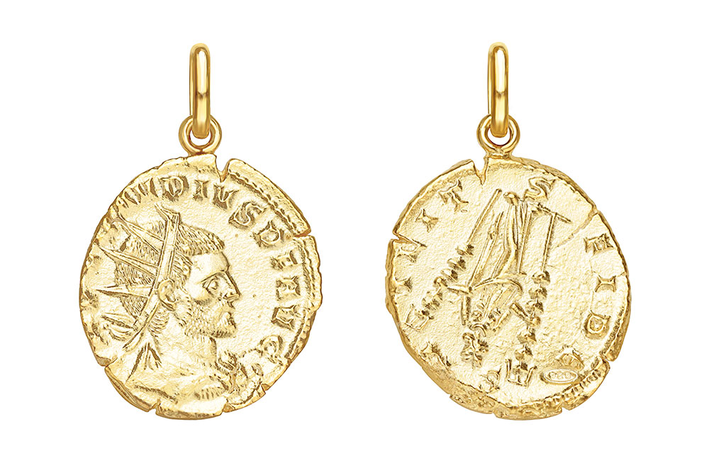 Silver 925 ancient coin pendant