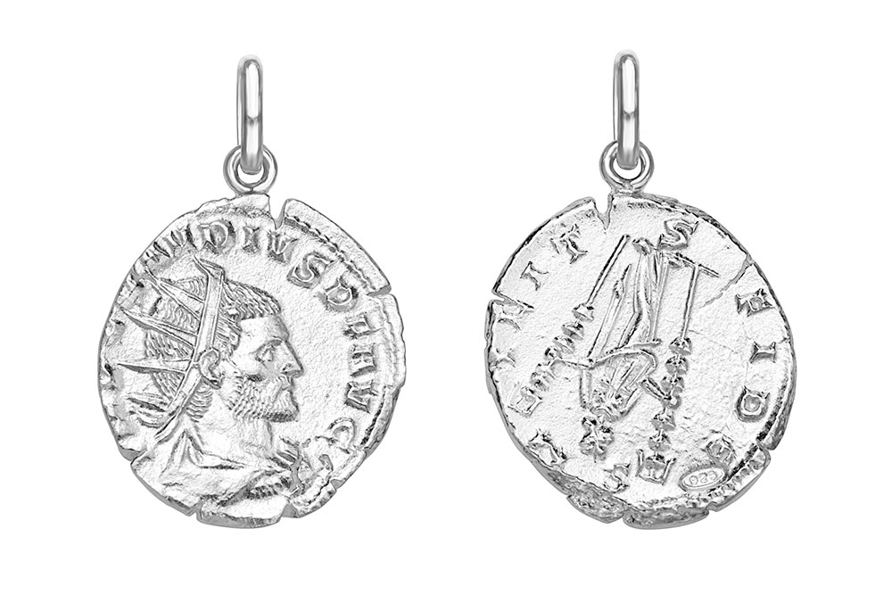 Silver 925 ancient coin pendant