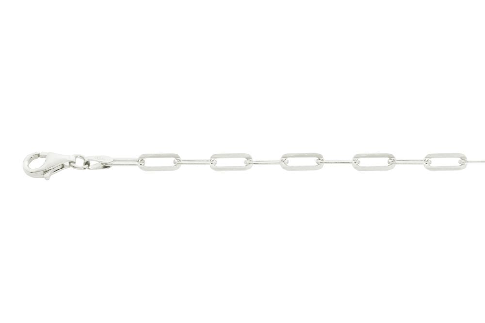 [13561C4000PL] Silver 925 rectangle link chain necklace 40cm sterling silver (Sterling silver)