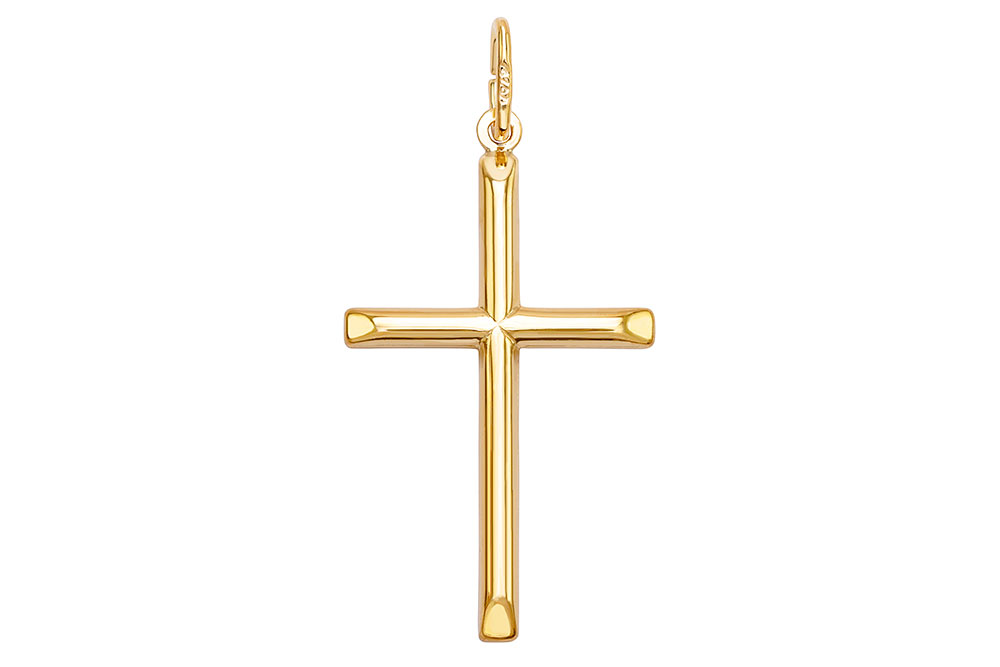 Colgante plata 925 cruz hilo redondo con anilla