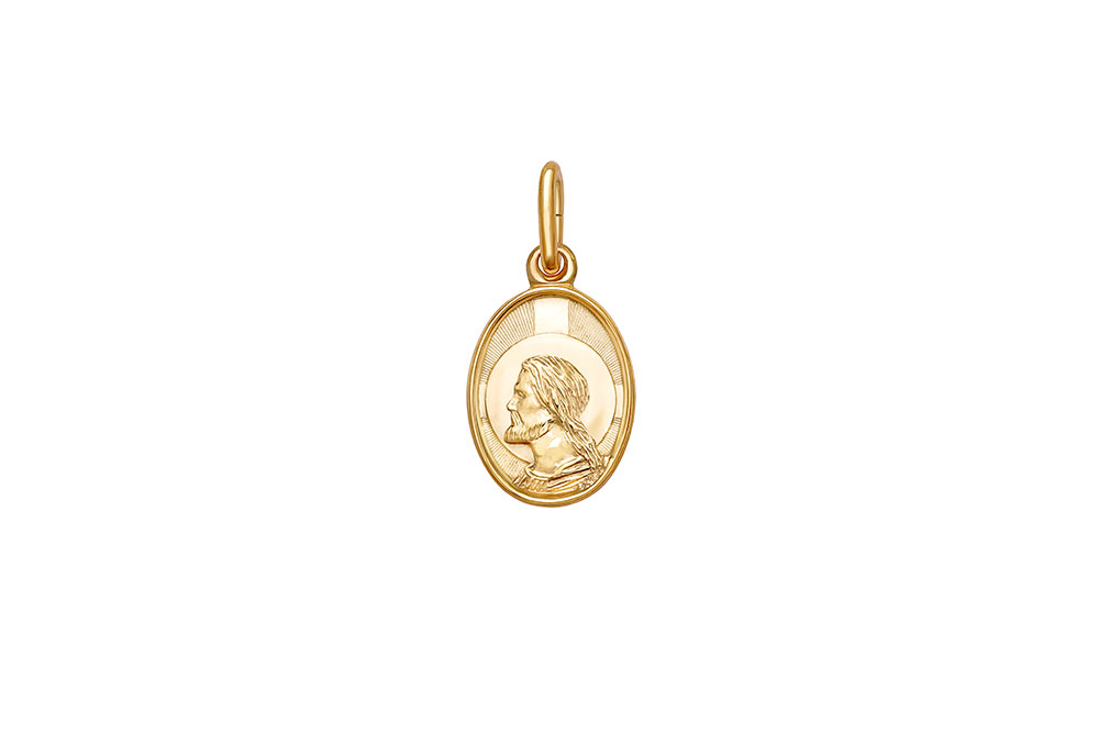 Medalla plata 925 ovalada cristo