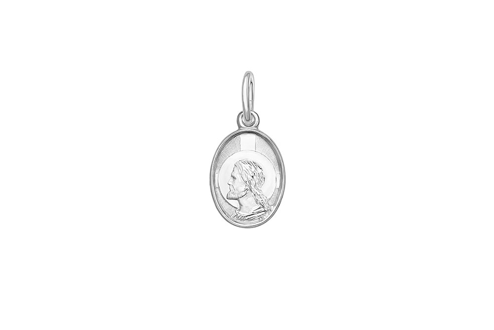 Medalla plata 925 ovalada cristo