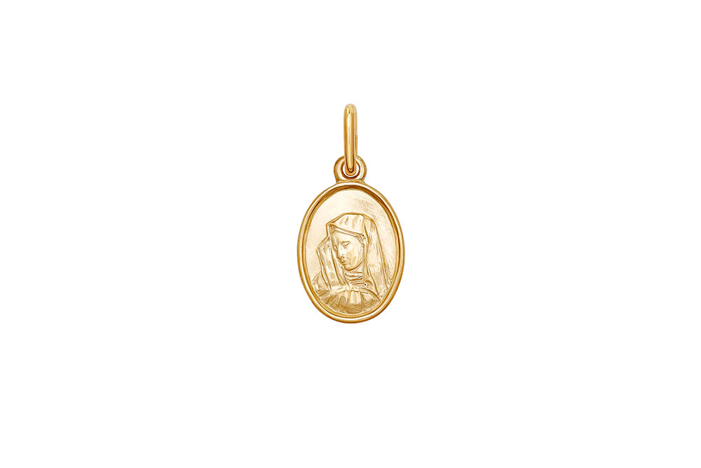 Medalla plata 925 ovalada virgen 