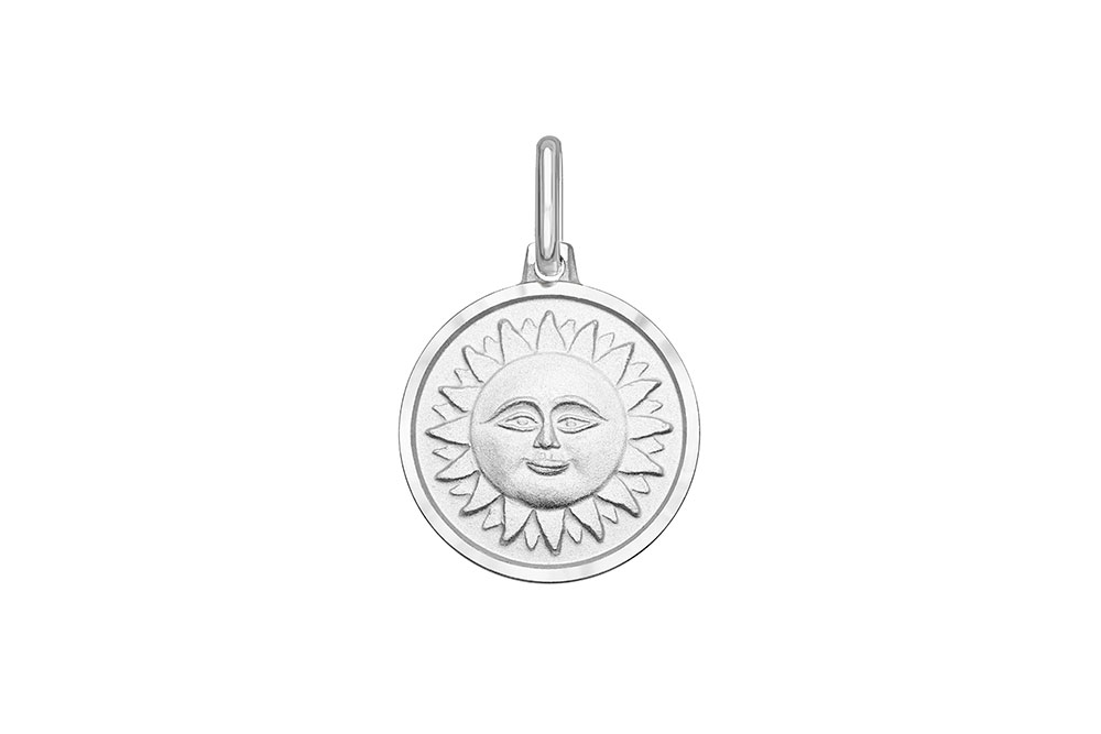 Colgante plata 925 medalla sol