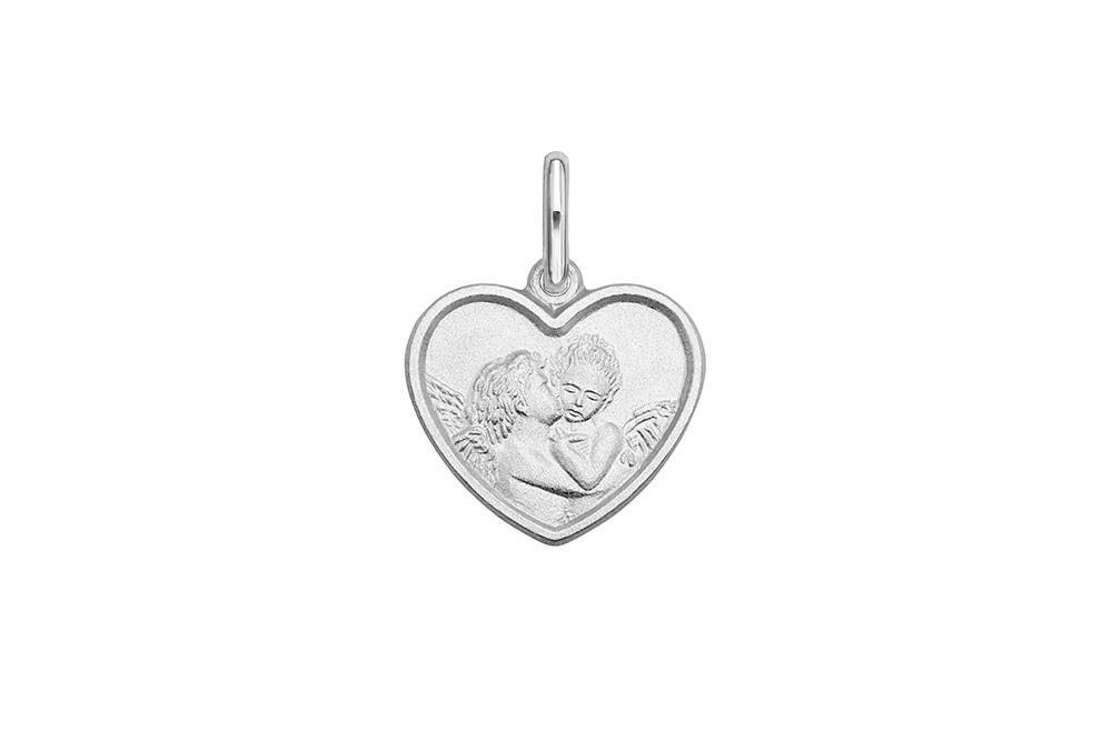 Silver 925 angels heart pendant