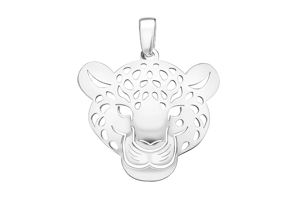 Silver 925 leopard pendant