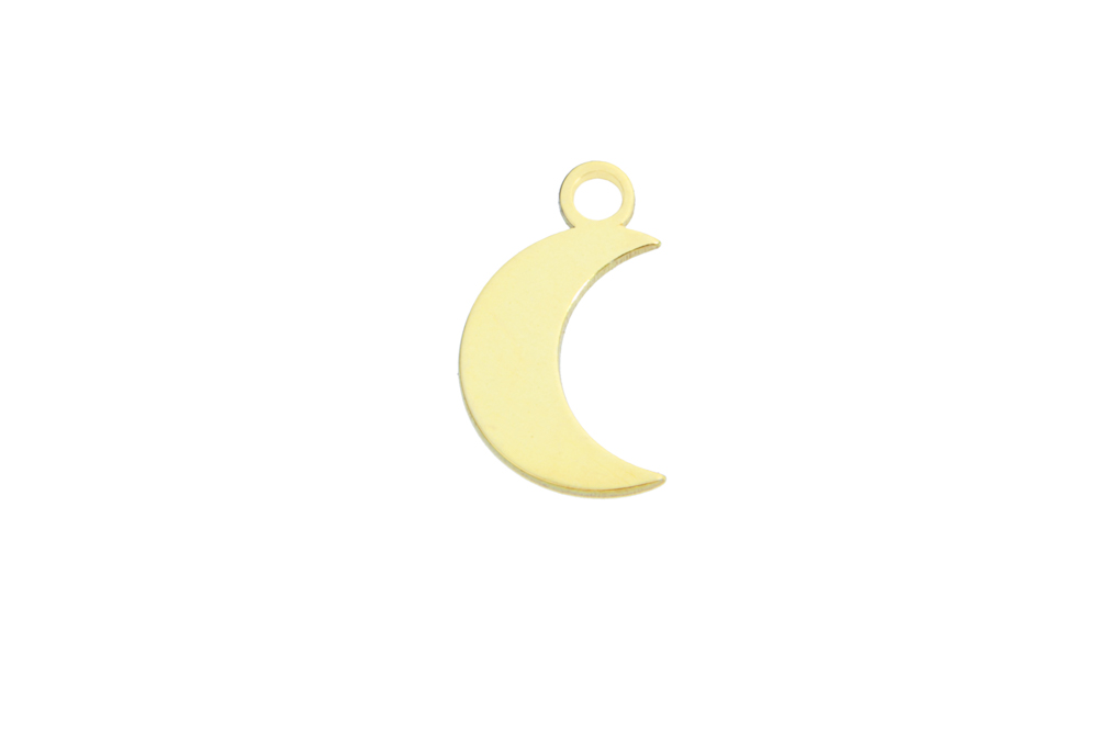 Colgante charm plata 925 luna 6x4mm
