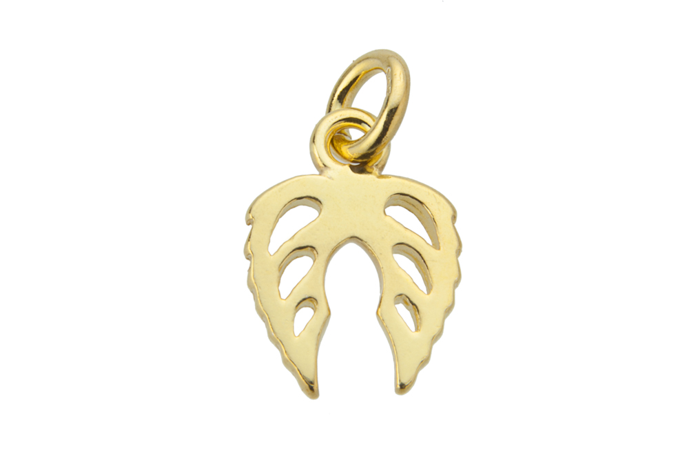 Colgante charm plata 925 dos alas 