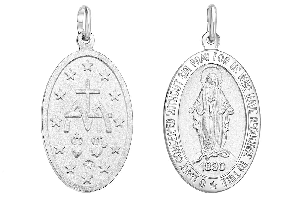 Silver 925 pendant virgin of miracles