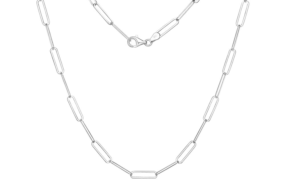 [14242C4000PL] Sterling silver long round wir 80cm sterling silver (40 cm, Sterling silver)