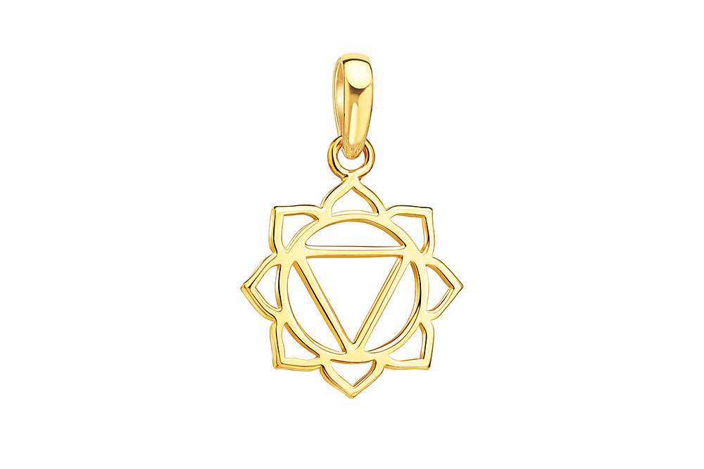 Colgante plata 925 simbolo tercer chakra plexo sol 