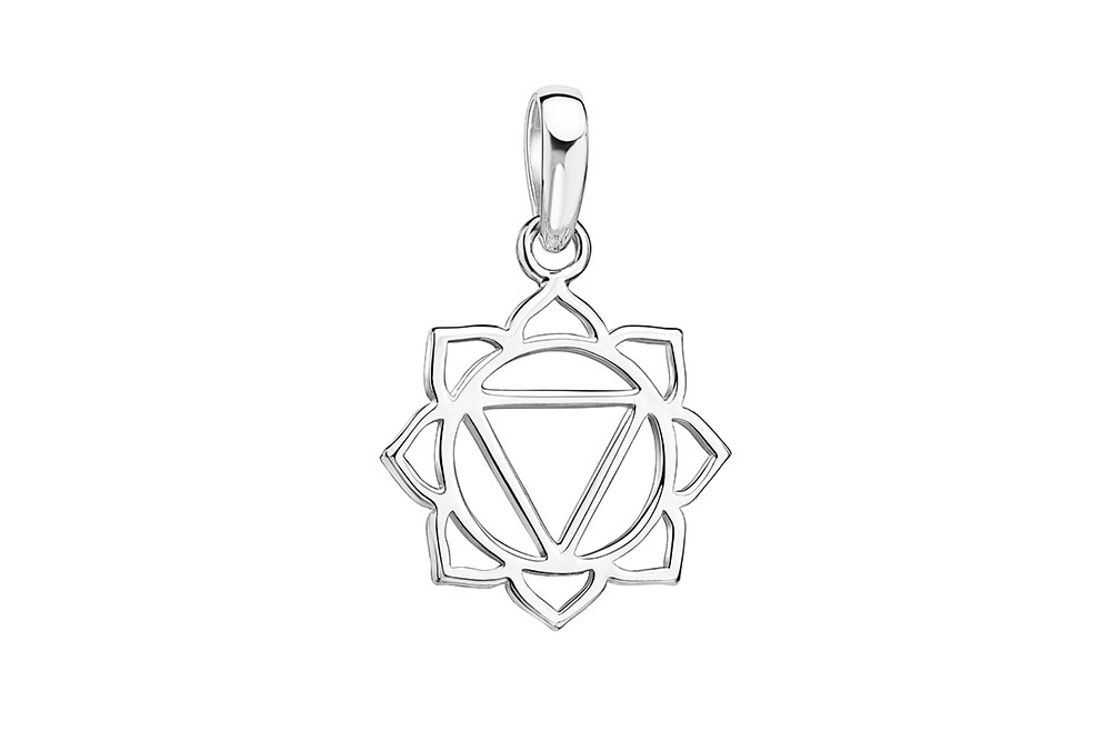 [1425500000PL] Colgante plata 925 simbolo tercer chakra plexo sol  (Plata)