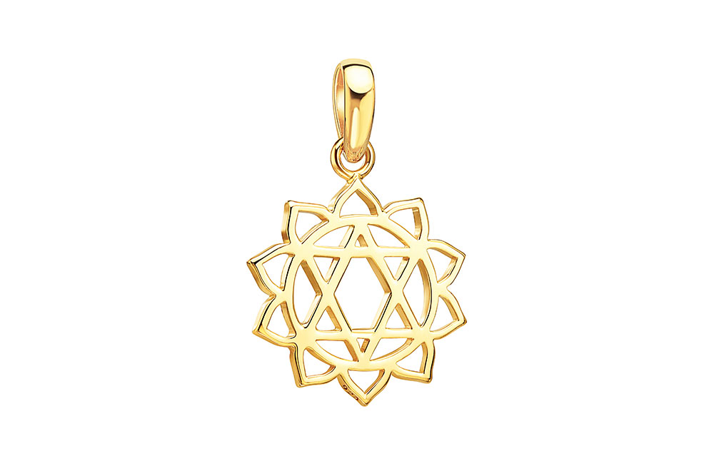 Silver 925 heart chakra pendant