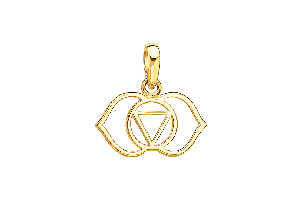 Colgante plata 925 simbolo sexto chakra tercer ojo 