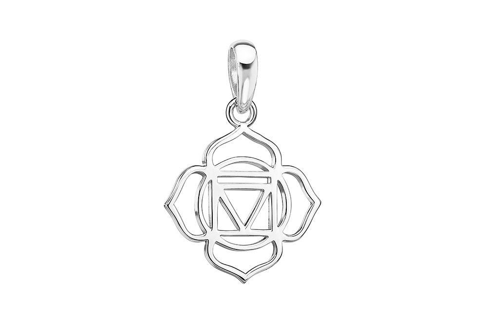 [1425800000PL] Colgante plata 925 simbolo primer chakra raíz  (Plata)
