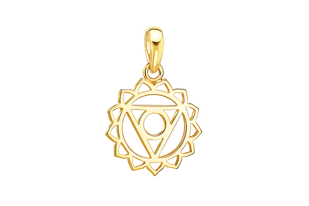 Colgante plata 925 simbolo quinto chakra garganta 
