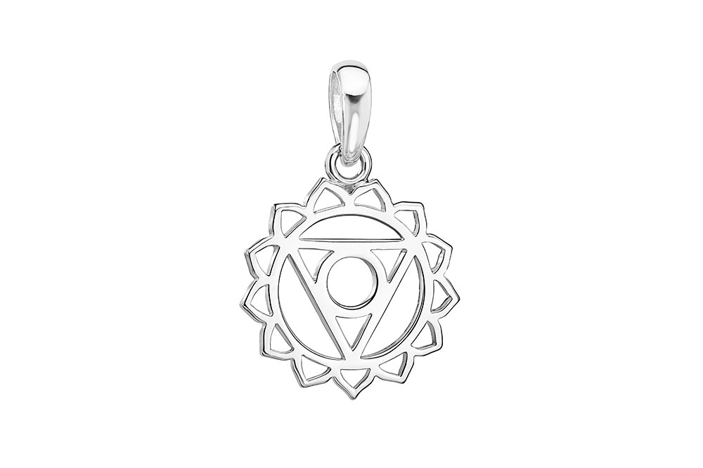 [1425900000PL] Colgante plata 925 simbolo quinto chakra garganta  (Plata)