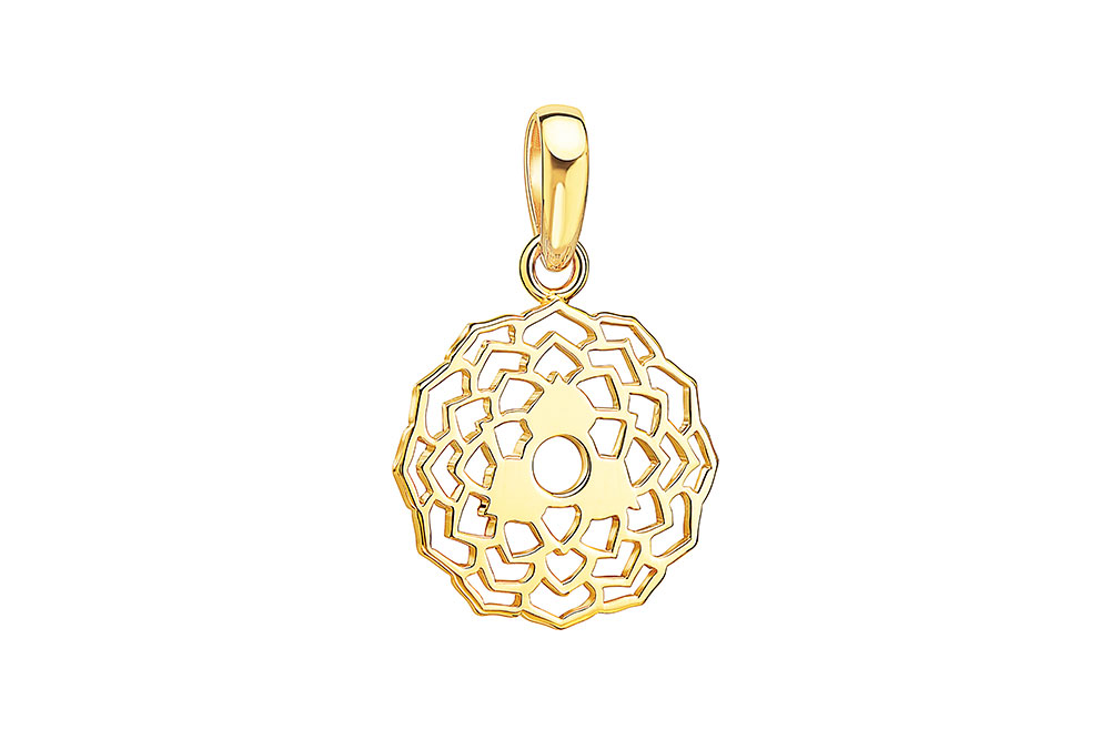 Colgante plata 925 simbolo séptimo chakra corona 