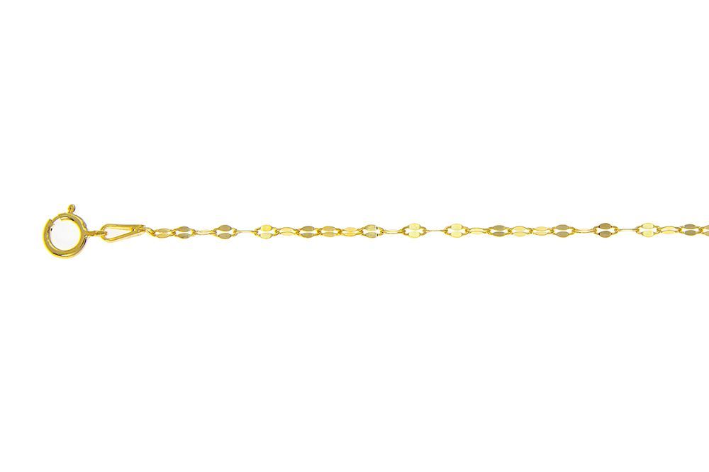 [14578C0038E500DO] Fancy anchor silver chain 040 (Gold plated)