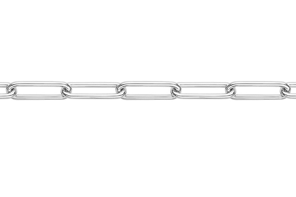 [14581C00000000PL] Sterling silver chain long round wire by meter (Sterling silver)