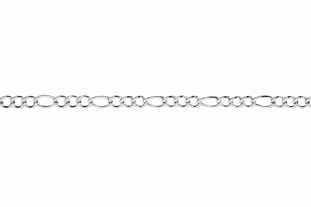 [14666C00400000PL] 925 sterling silver t lock figaro chain (Sterling silver)