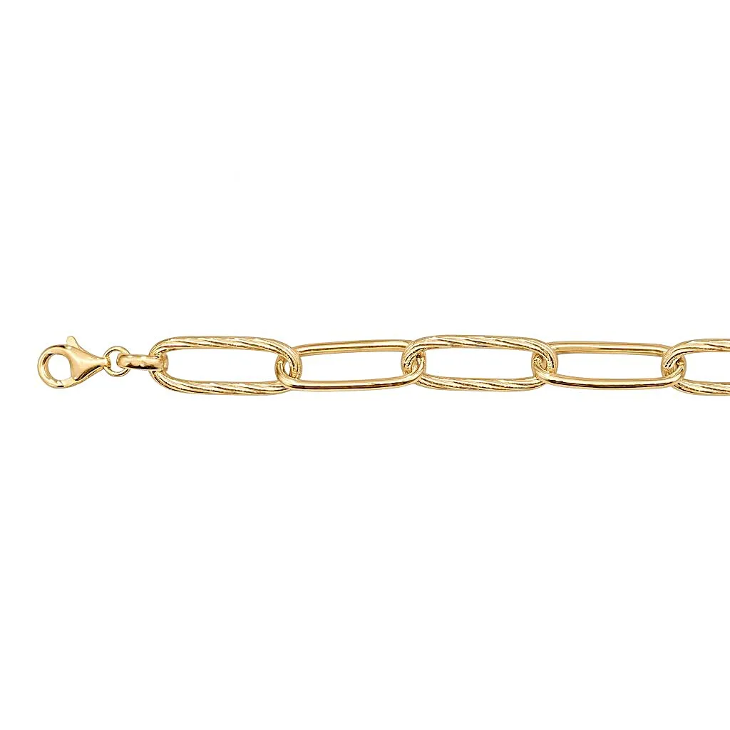 Collar plata 925 hueca eslabon rectangular 