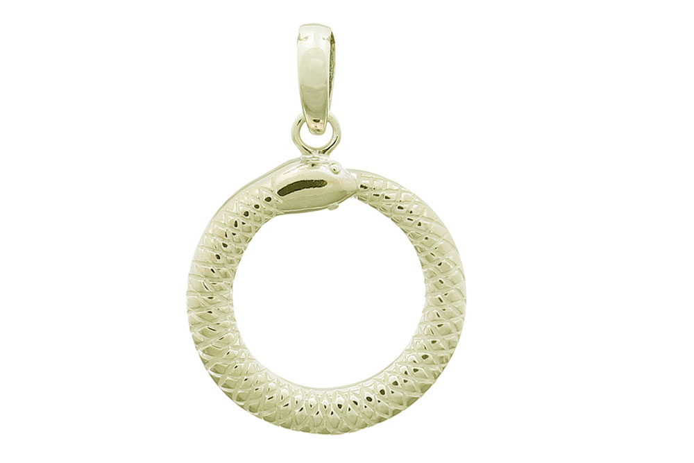 Colgante plata 925 serpiente circulo 