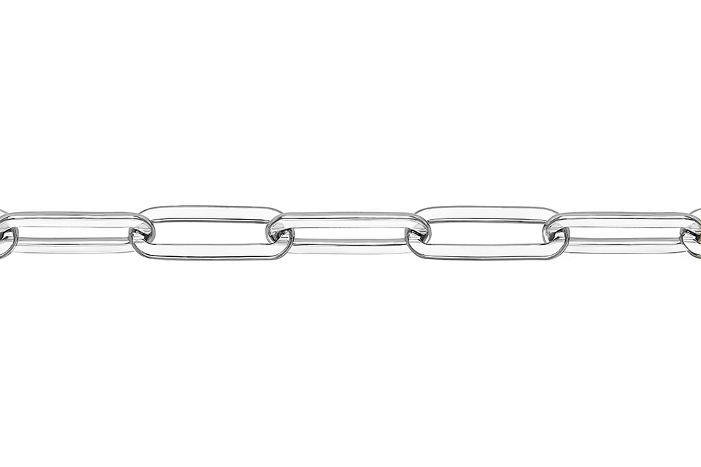 Cadena a metros eslabón rectangular plano 4x11mm