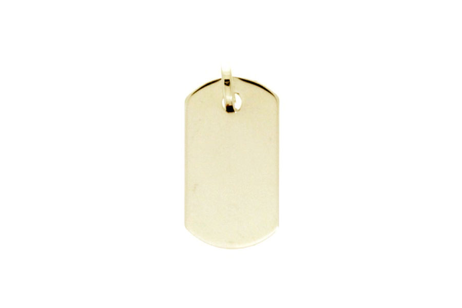 Placa militar plata 925  19x31mm