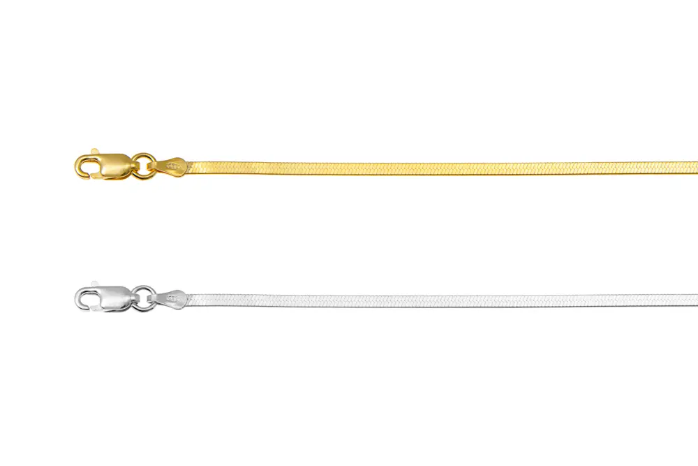 Sterling silver flat snake chain 040 necklace