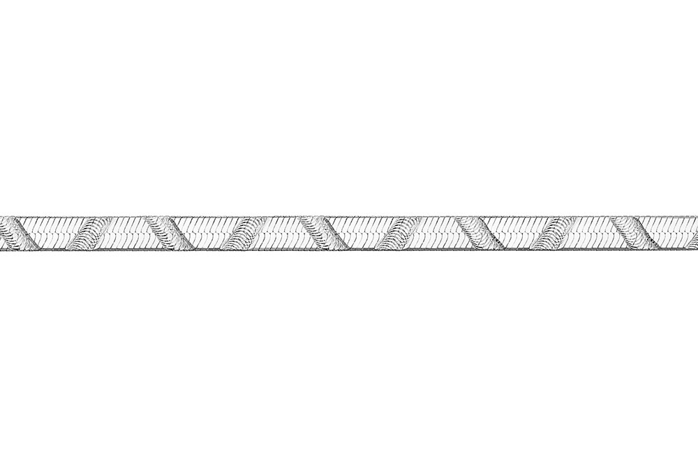 Sterling silver flat snake chain 040 necklace