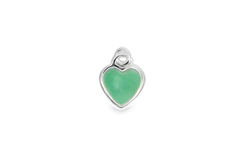 Colgante plata 925 corazón esmalte con anilla