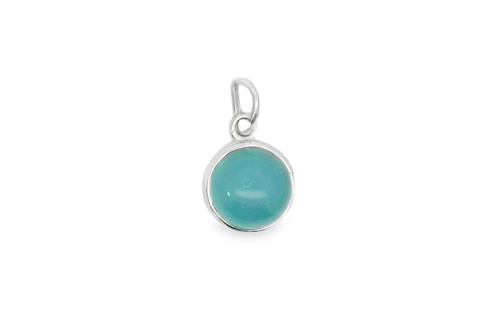 Sterling silver semiprecious stone pendant