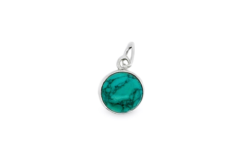 Sterling silver semiprecious stone pendant