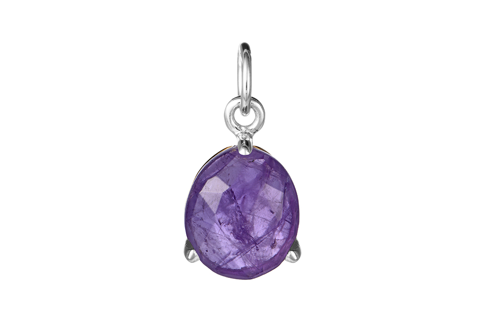 Sterling silver semiprecious stone pendant